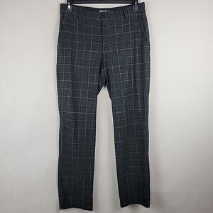 Nike Dri-Fit Golf Pants Mens 32x32 Gray Plaid Performance Stretch Flex Tech